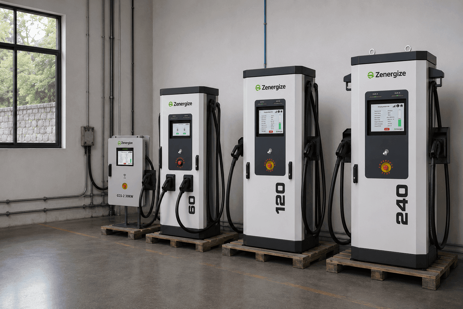 Zenergize 240kW DC fast chargers manufactured in-house, ready for deployment