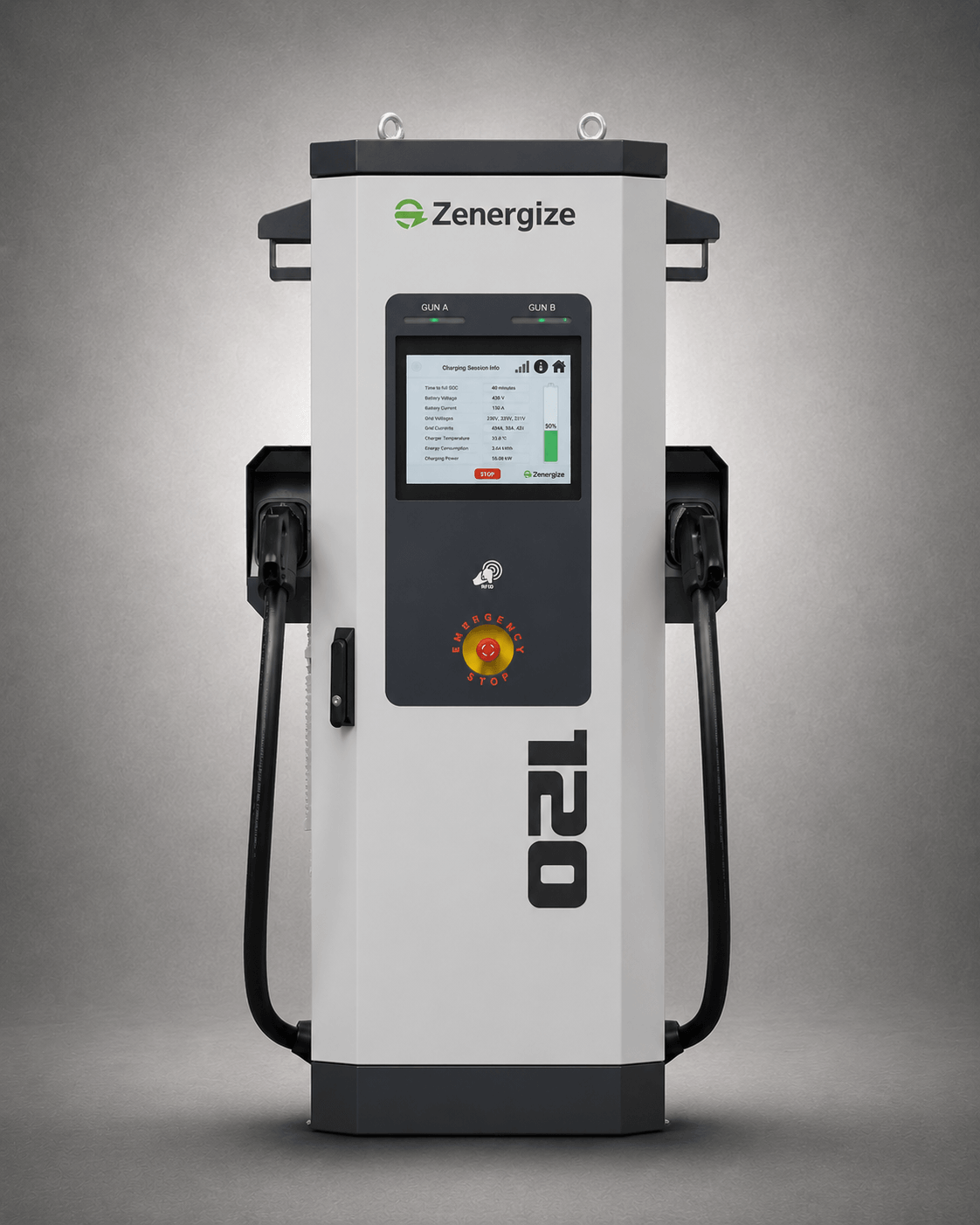 Zenergize 120kW dual gun DC fast charger