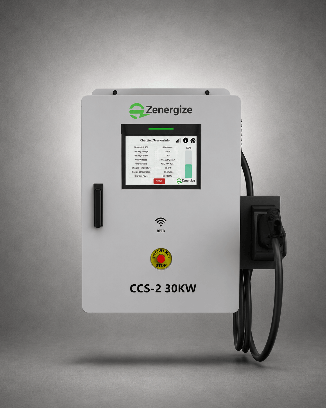Zenergize CCS-2 30kW single gun DC fast charger