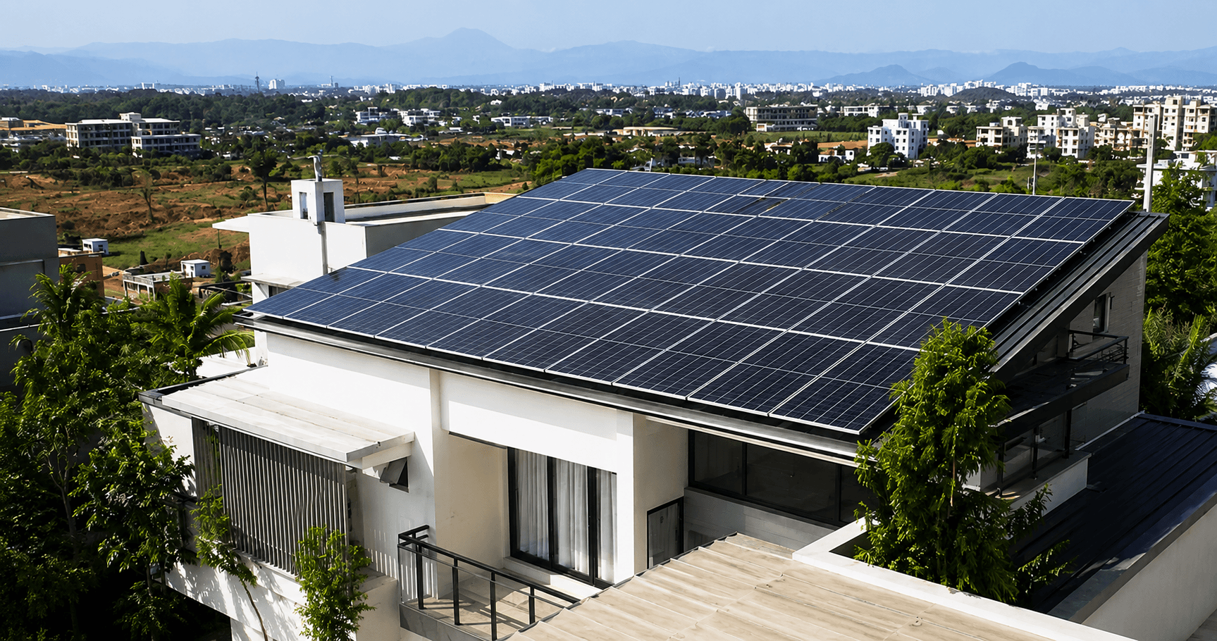 Zenergize rooftop solar installation on an Indian home